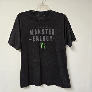 Monster Energy Drink Logo T-Shirt Men's X-Large Gray Short Sleeve